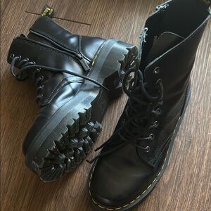 Dr. Martens Jadon Black Leather Boots size 9, nearly brand new